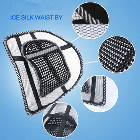 Car Loin Seat Air-permeable Cushion Massage Loin Cushion Backrest Office Loin Cushion Large Size Car Interior Accessories