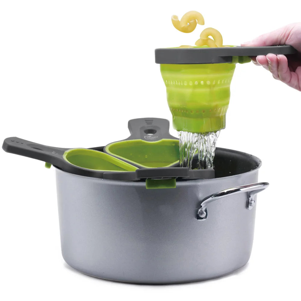 Foldable Silicone Pasta Colander Strainer