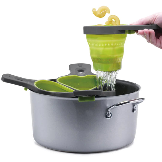 Foldable Silicone Pasta Colander Strainer