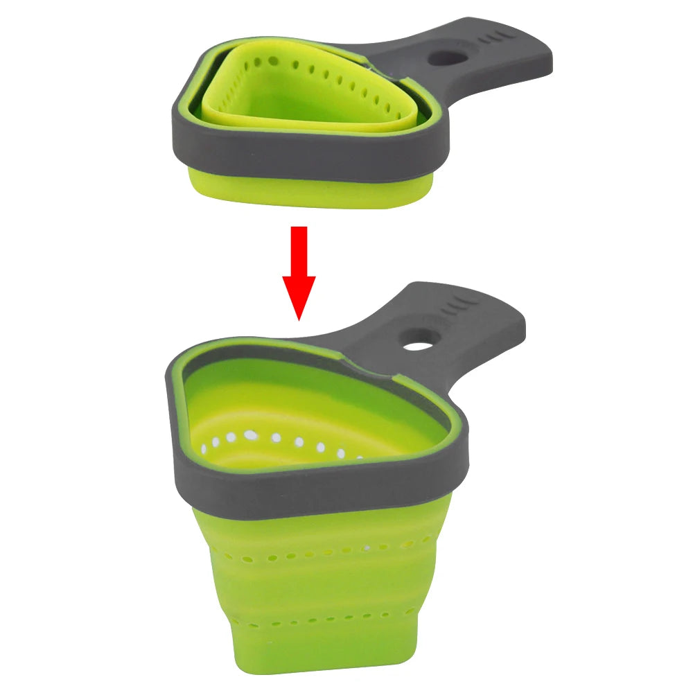 Foldable Silicone Pasta Colander Strainer