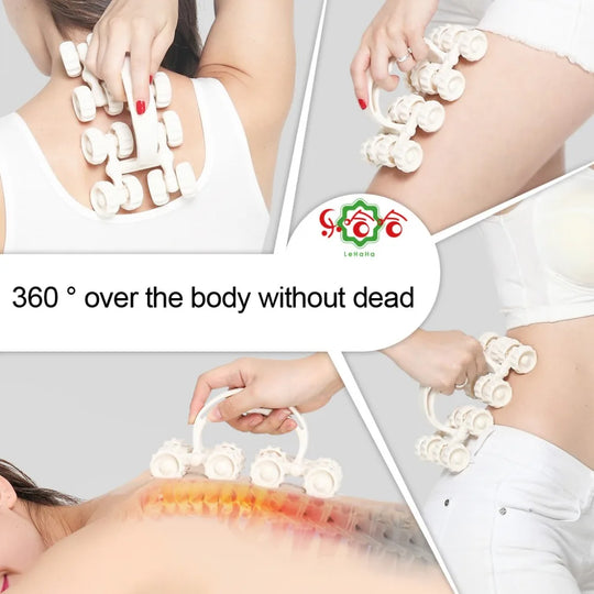 Roller Massager Sixteen-Wheel body  Massager Sixteen-Wheel Liniversal Massage Instrument Space Vehicle Roller Whole neck Massage