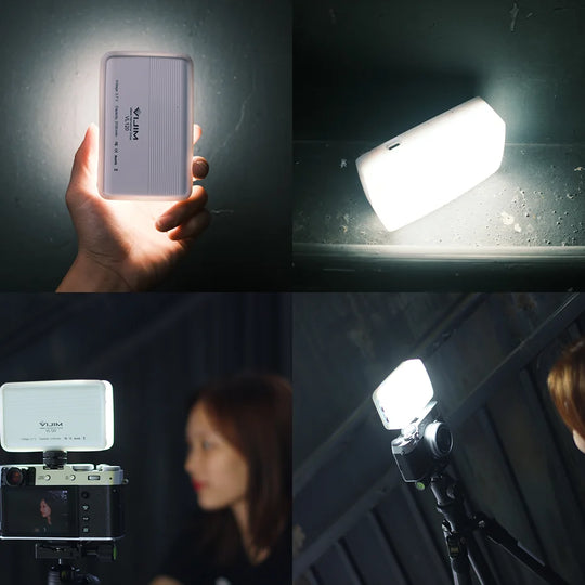 3200K-6500K Adjustable Video Lighting with Diffuser & Suction Mount for Computers, Tripods & Vlogging