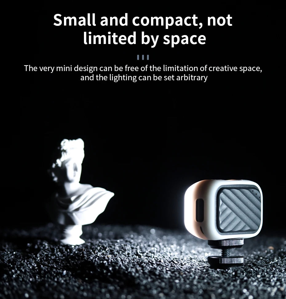 6500K Soft Fill Light with Diffuser, 120Lux, Type-C Charging, and Ultra-Portable Vlogging Light