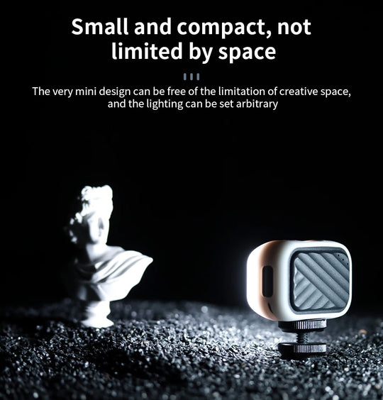 6500K Soft Fill Light with Diffuser, 120Lux, Type-C Charging, and Ultra-Portable Vlogging Light