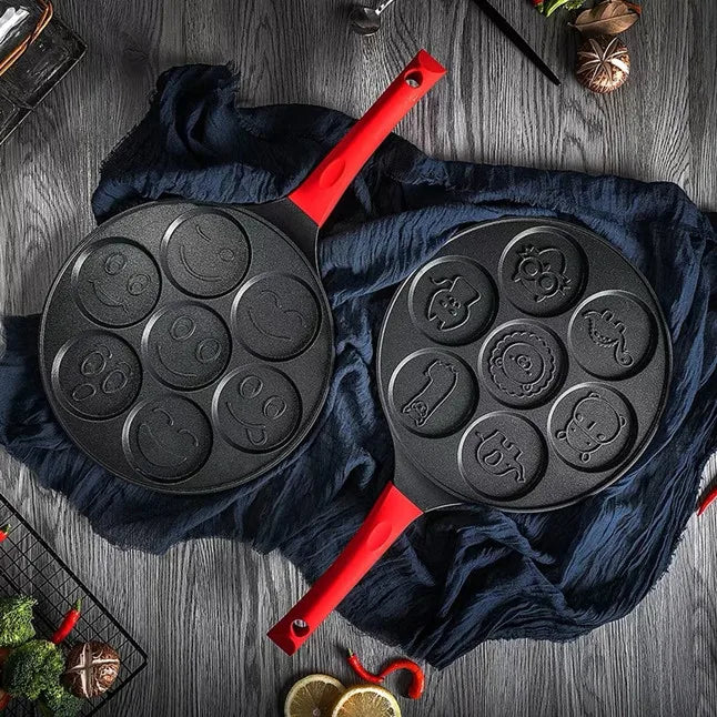 Seven Hole Breakfast Nonstick Frying Pan Pan With A Flat Bottom Porous Omelette Pan Baby Omelette Mold