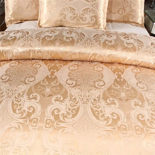 50  Bedding Set Queen King Size Duvet Cover Silky Bed Linens Quilt High Quality Luxury Gold Colour 2/3pcs Comforter
