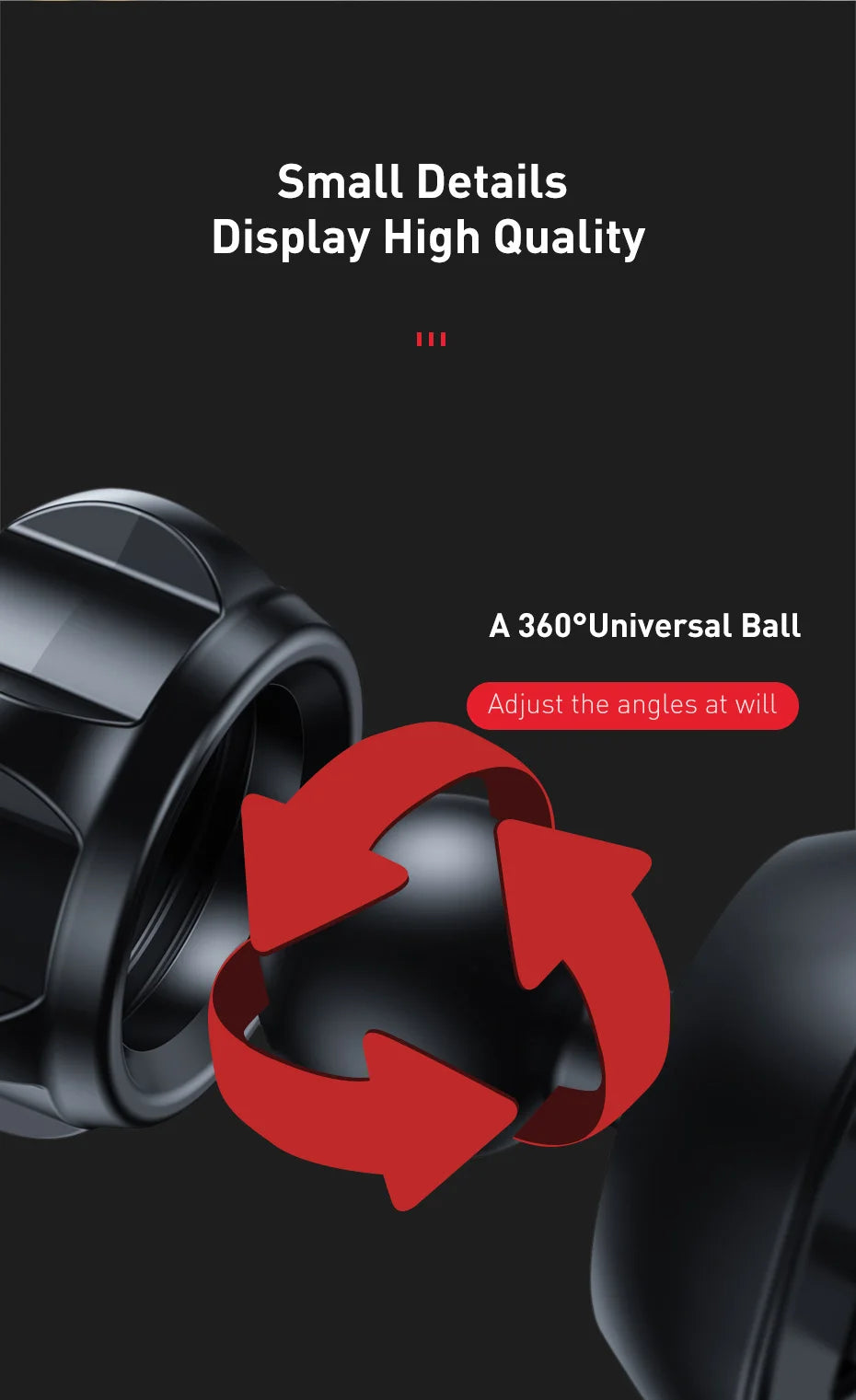 Baseus Car Phone Holder Metal Gravity Auto Air Vent Mobilephone Stand For 4.7-6.5 Inch Phone Invisibile Car Support