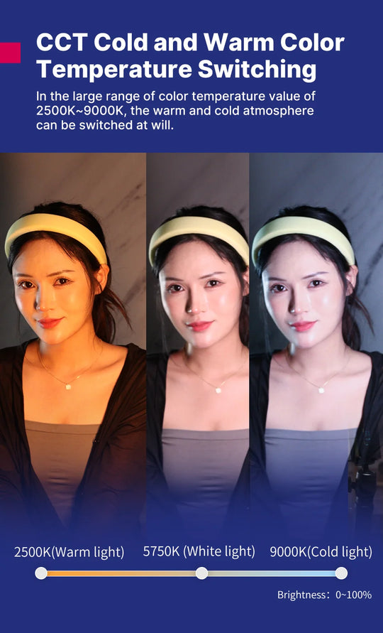 2500-9000K LED Photography Stick with Soft Light, Rechargeable Wand for Video & Creative Lighting