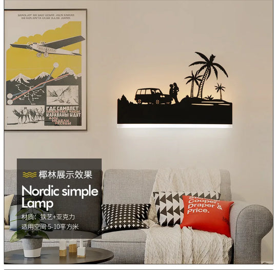 Lamp Decoration Sonce Wall Light Indoor Lighting For Living room Bedroom Bedside Light Black Wandlamp Lustre