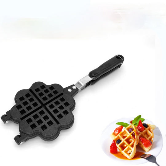 Kitchen Non-Stick Waffles Maker Machine Baking Mold Pan Bubble Egg Cake Oven Breakfast Waffle Machine Cake Maker Gas Stove Use