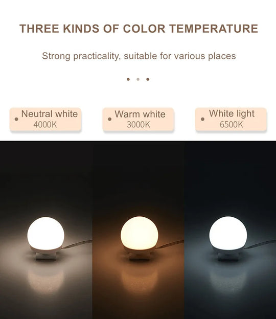 Makeup Mirror LED Light Bulbs Vanity Lights USB 12V Bathroom Dressing Table Lighting Dimmable LED Vanity Light For Mirror Light