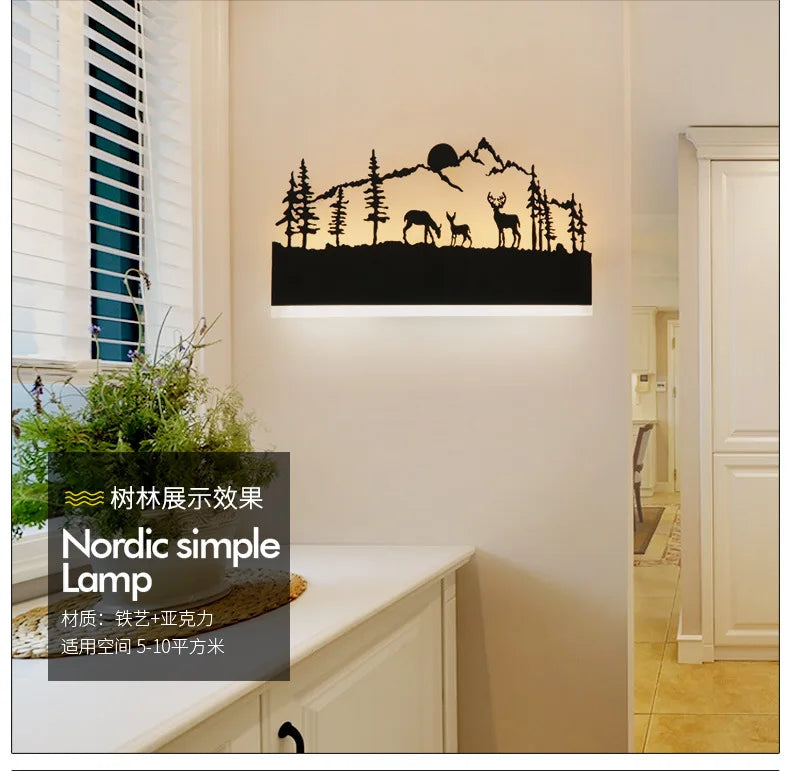 Lamp Decoration Sonce Wall Light Indoor Lighting For Living room Bedroom Bedside Light Black Wandlamp Lustre