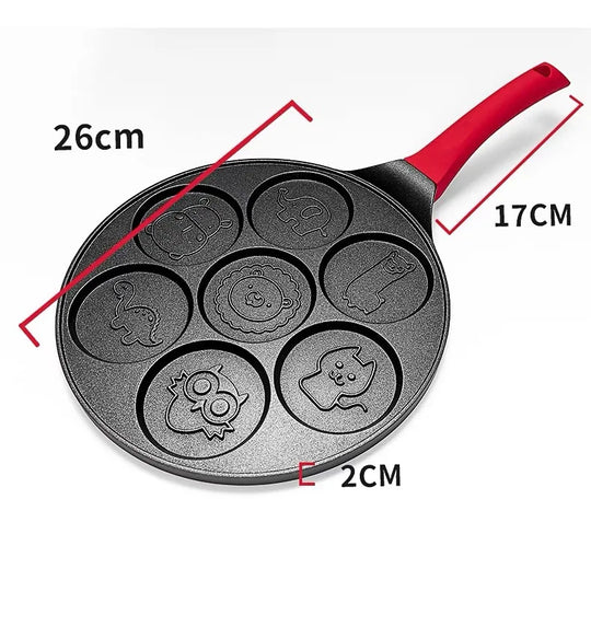Seven Hole Breakfast Nonstick Frying Pan Pan With A Flat Bottom Porous Omelette Pan Baby Omelette Mold