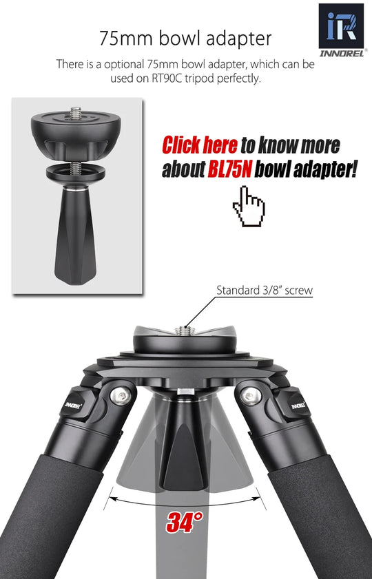 INNOREL RT90C Professional Heavy Duty Camera Tripod