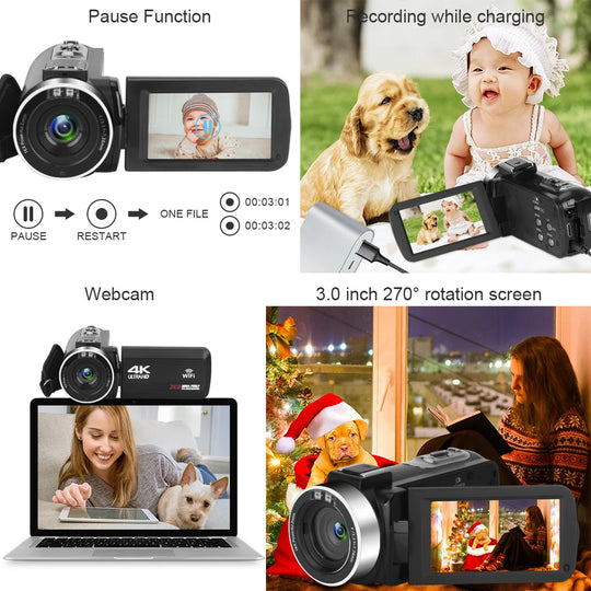 KOMERY 4K WiFi Video Camcorder