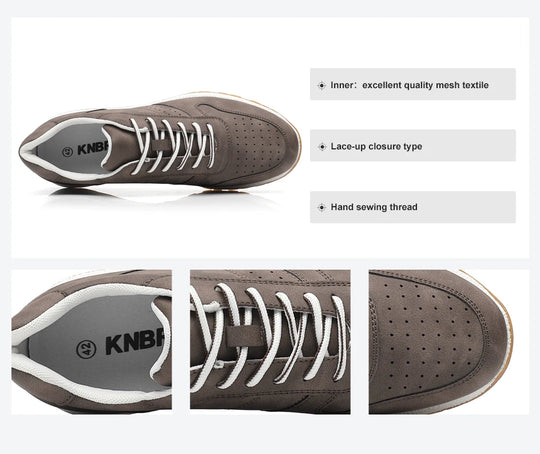 KNBR Casual Sneakers  Men Trainers Leather Comfy Shoes for Walking Hiking Jogging Sport Men Trainers Men Shoes