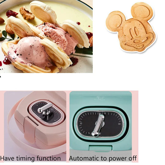 Commercial Electric 220V waffle maker machine cake oven Electric Baking Pan Double-sided Heating crepe maker cake Pancake maker