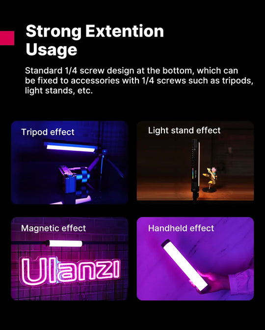 2500-9000K LED Photography Stick with Soft Light, Rechargeable Wand for Video & Creative Lighting