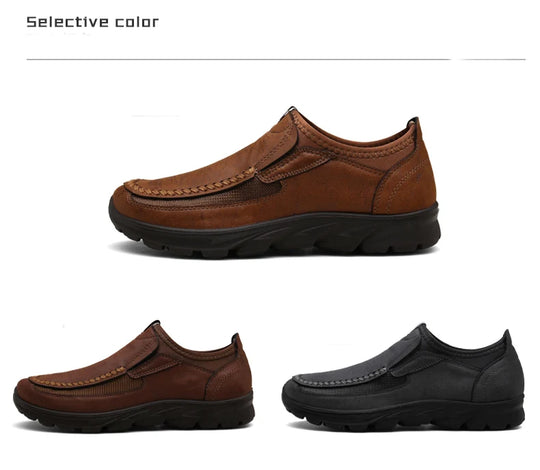 Men Casual Shoes Breathable Loafers Sneakers 2023 New Fashion Comfortable Flat Handmade Retro Leisure Loafers Shoes Men Shoes