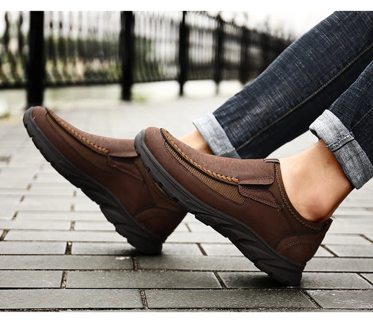 Men Casual Shoes Breathable Loafers Sneakers 2023 New Fashion Comfortable Flat Handmade Retro Leisure Loafers Shoes Men Shoes