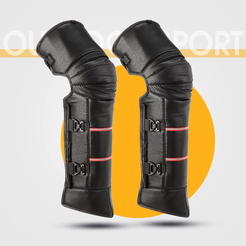 Nanjiren Winter Heattech PU Leather Kneepad
