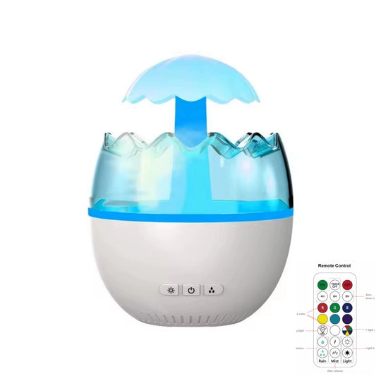 Colorful Night Lamp Rain Mist Aroma Diffuser