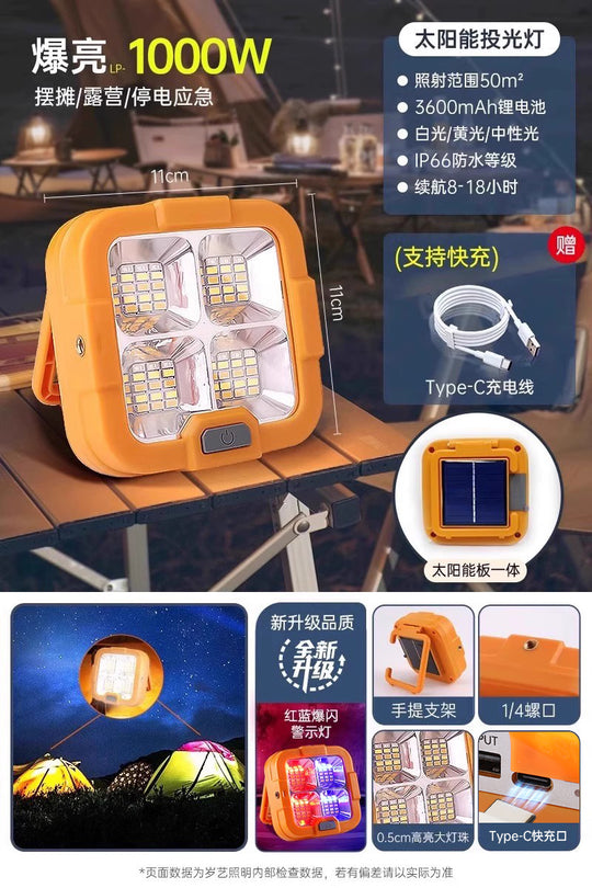 Led Stall Power Failure Emergency Satchel Solar Light