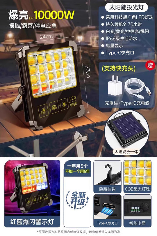 Led Stall Power Failure Emergency Satchel Solar Light