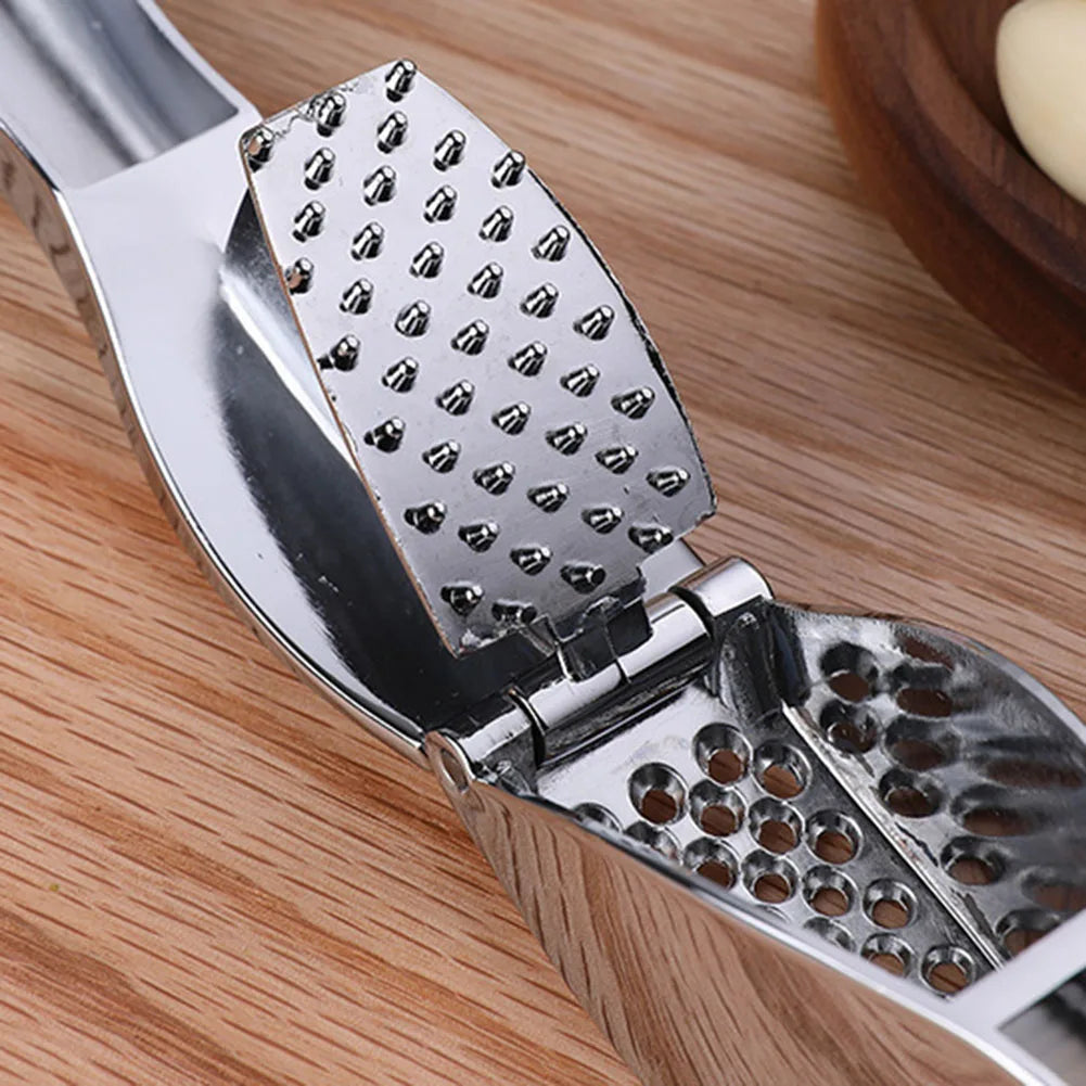 Garlic Press Manually Mashed Garlic Crusher Machine Handheld Ergonomic Grip Anti-Rust Cooking Ginger Crusher Kitchen Tools