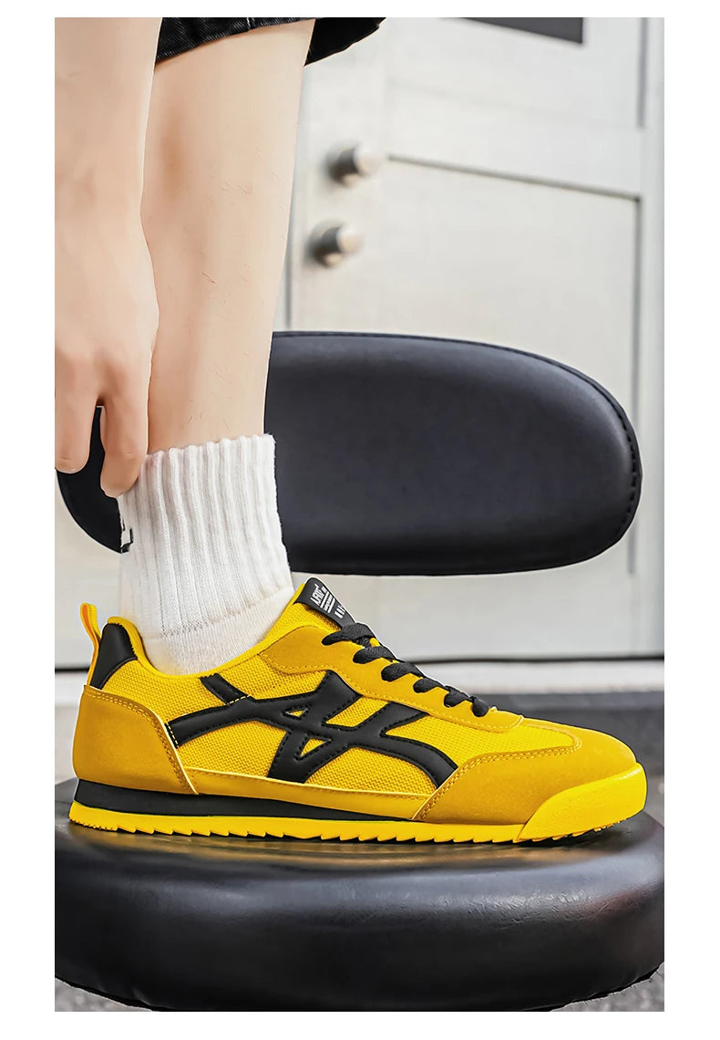 Men's Casual Shoes Fashion Sneakers Low Top Lace Up Lightweight Comfortable Breathable Walking Shoes For Daily Wear