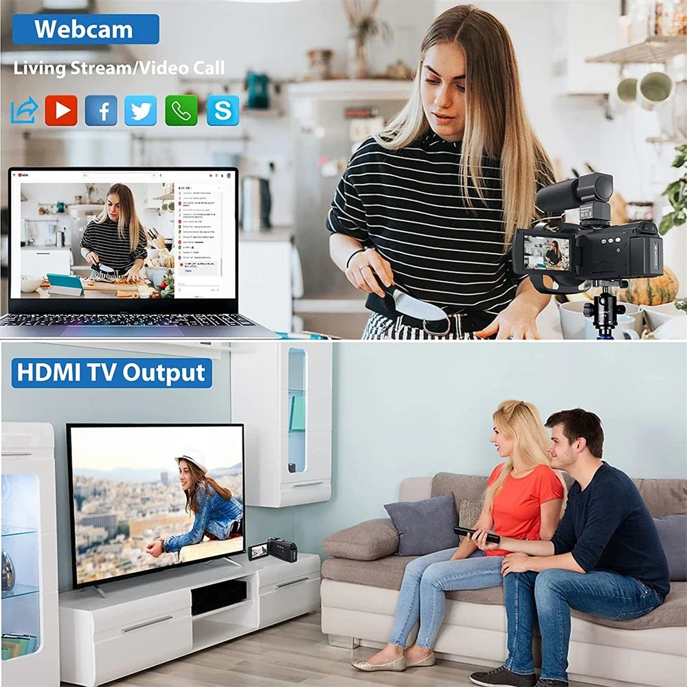 4K Professional Video Camera Camcorder