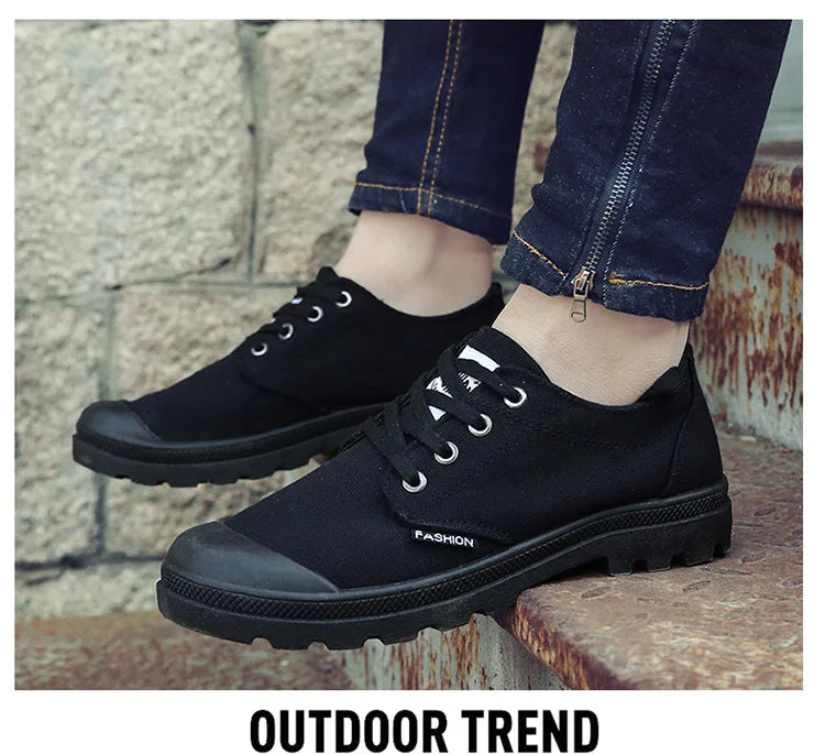 Casual Sneakers Mens Canvas Shoes Fashion Cool Street Sneaker Breathable Men's Casual Shoes Male Brand Outdoor Tooling Shoes