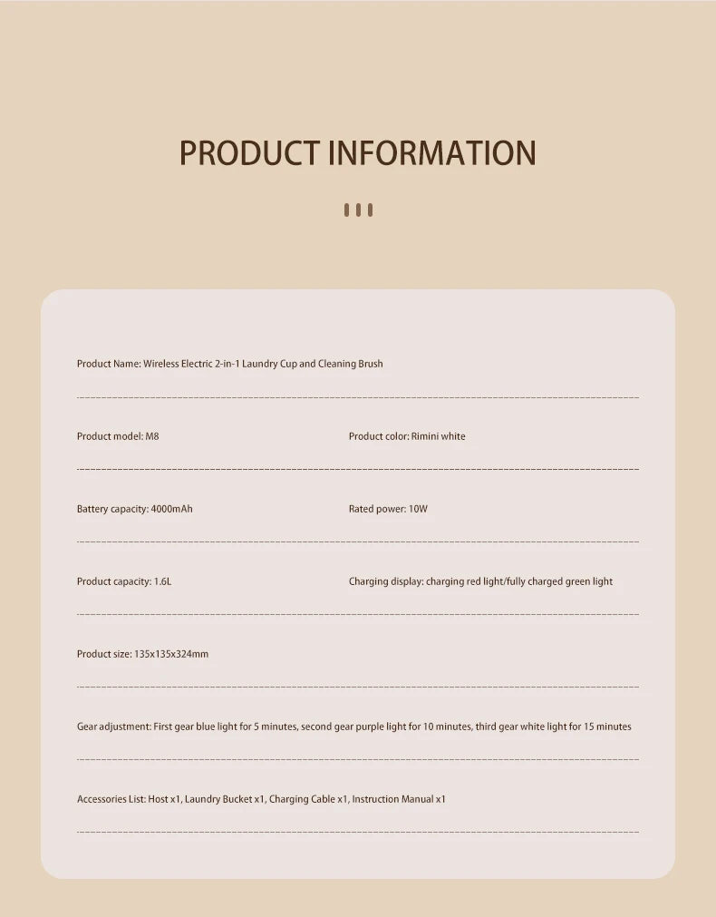 Mini Washer Underwear&Socks Makeup Brush Cleaner Washer Rechargeable Wireless Portable for Travel/Home/Dormit