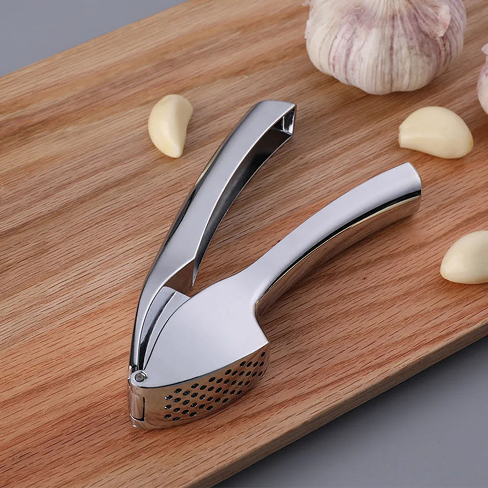 Garlic Press Manually Mashed Garlic Crusher Machine Handheld Ergonomic Grip Anti-Rust Cooking Ginger Crusher Kitchen Tools