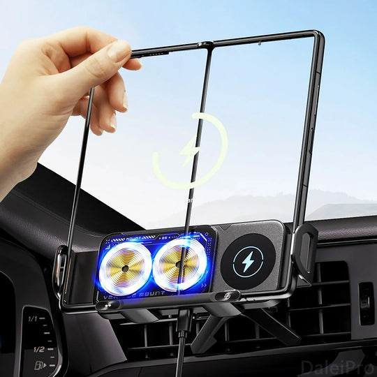 Foldable Phone Holder Car Wireless Charging Mount