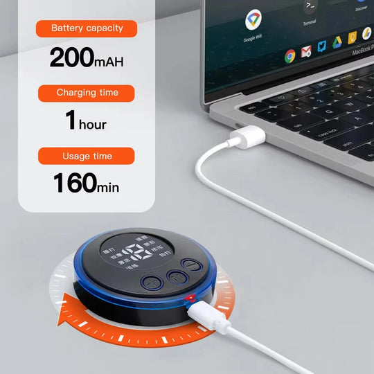 Mini Electric Neck Massager with Remote-Controlled EMS Muscle Stimulator Pads