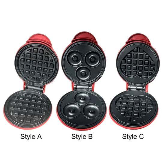 Mini Waffle Maker Quick Heat-Up Eggette Machine Household Breakfast Electric Baking Pan for Quick Breakfasts Snacks and Desserts