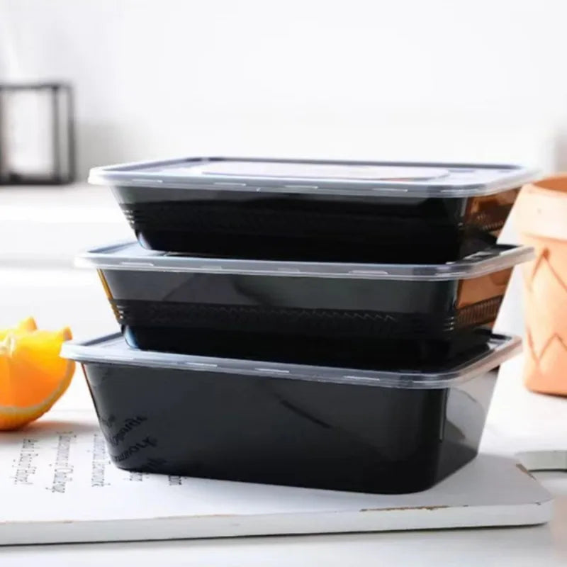 10PCS Plastic Disposable Food Containers with Lids