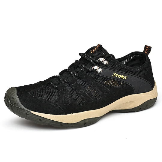 New Low-Top Lace-Up Hiking Shoes for Men Outdoor Hiking Shoes Travel Casual Shoes Breathable Treking Footwear Non-Slip Sneakers