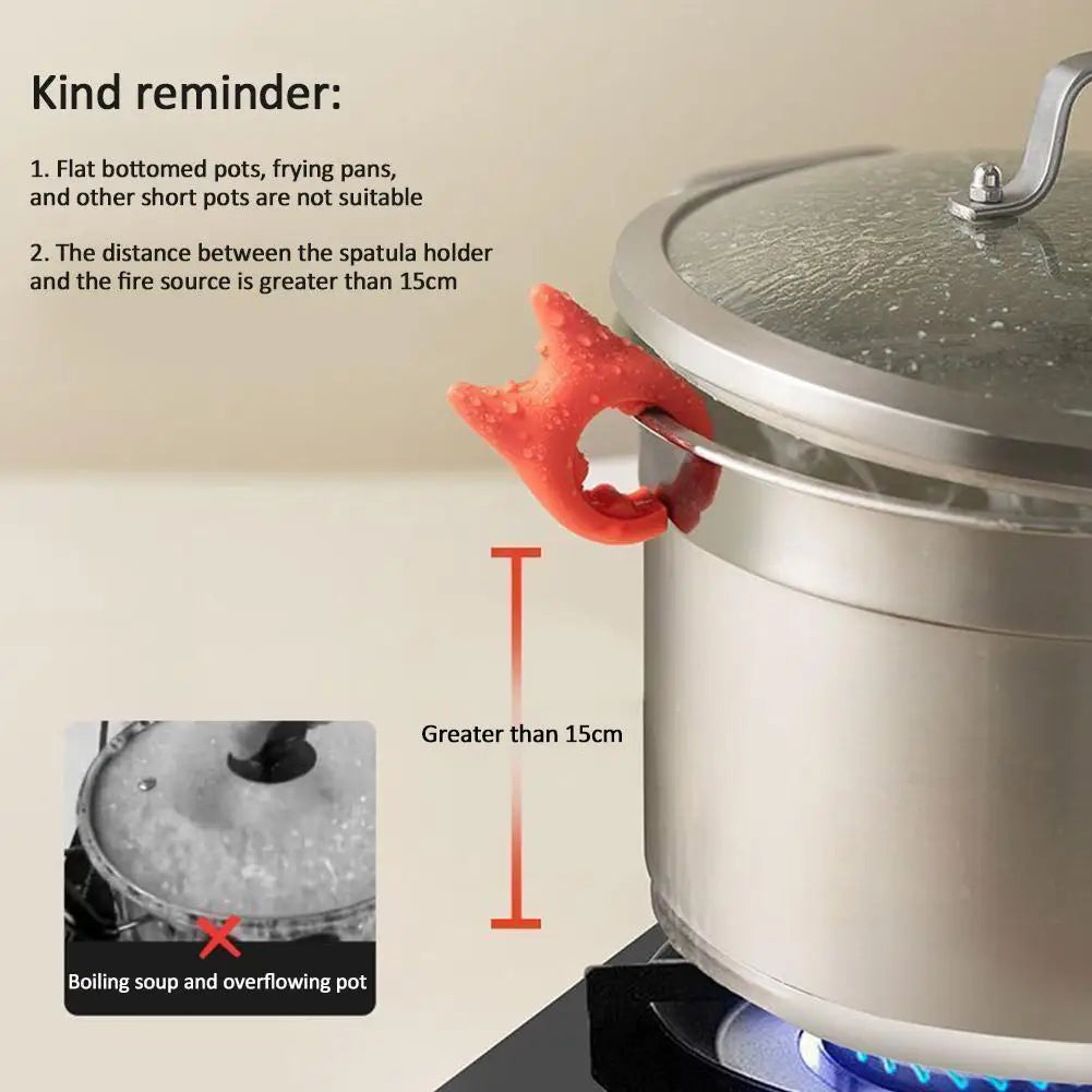 Portable Silicone Anti-Overflow Pot Lid Clip & Anti-Scalding Holder