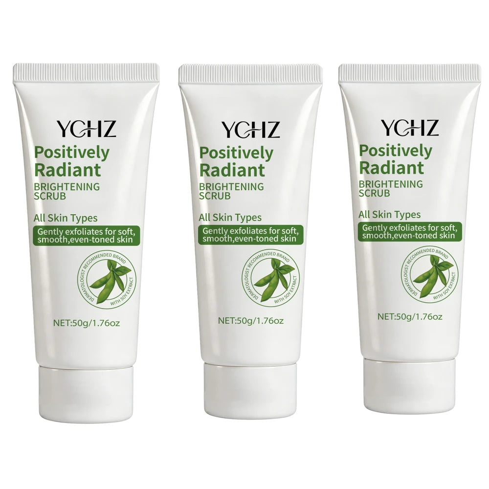 Radiant Skin Cleansing Scrub Gel, Moisturizing Formula, Rich in Soybean Extract, Helps Improve Skin Tone and Texture; Oil-Free