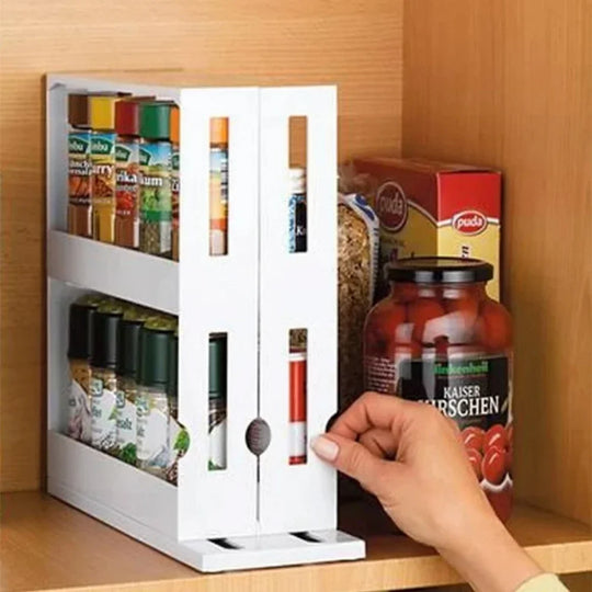 2-Tier Rotating Spice Organizer Rack