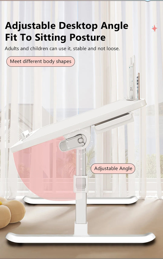 Laptop Desk Foldable Bed Table Adjustable Computer Desk Office Desk Children's Study Desk Bedroom Living Room Desk Adjustable