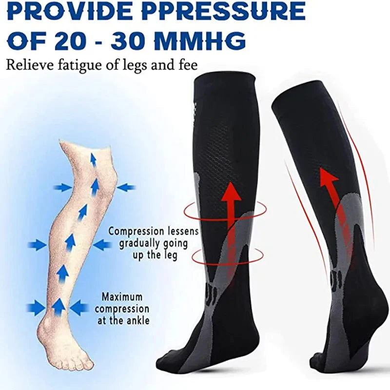 Supportive Long Socks for Sports, Travel &amp; Everyday Comfort