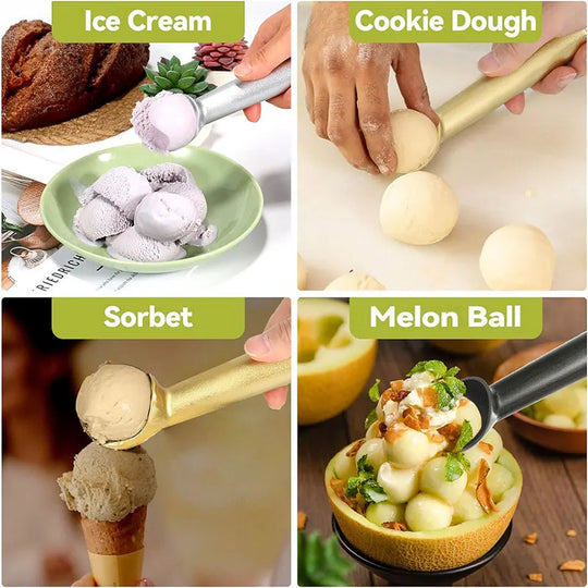 Professional Ice Cream Scoop Heavy Duty Stainless Steel Ice cream Scooper Nonstick Ice-Cream Spade Dishwasher Safe