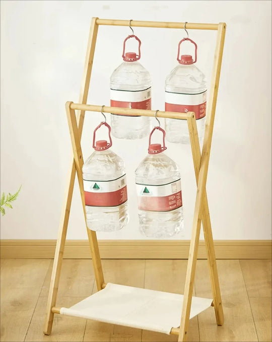 Floor Folding Clothes Hanger Bathroom Hanger Towel Rack Home Multifunction Practical Simple Moistureproof Coat Storage Shelves