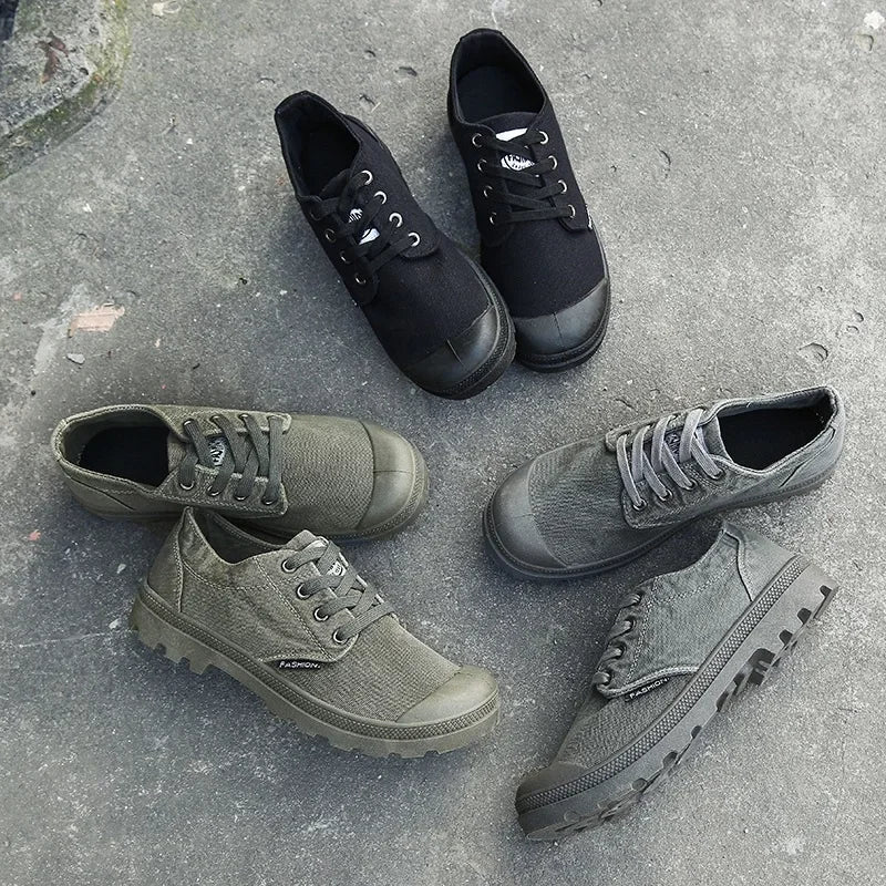 Casual Sneakers Mens Canvas Shoes Fashion Cool Street Sneaker Breathable Men's Casual Shoes Male Brand Outdoor Tooling Shoes