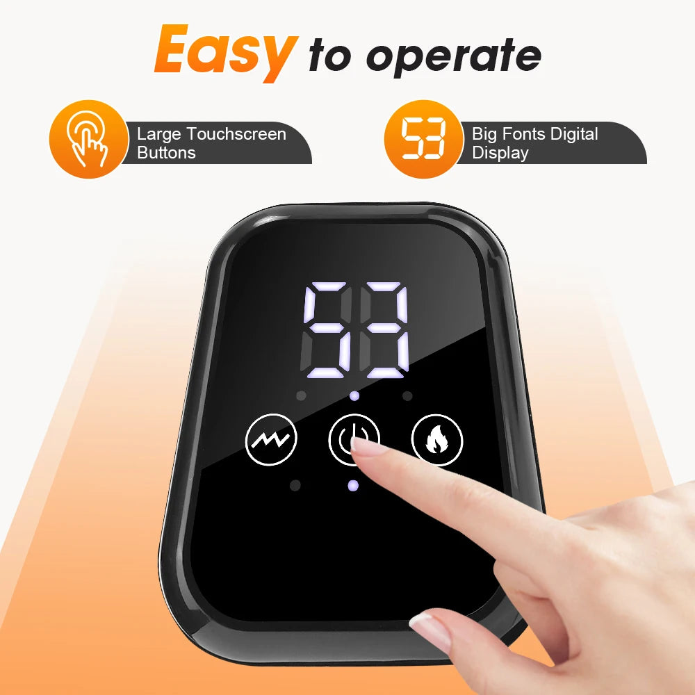 Electric Heating Shoulder Knee Massager with 3 Levels Vibration Muscle Relax Belt for Arm Enlarge Size for Shoulder