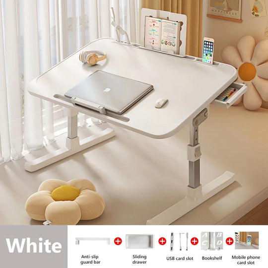 Laptop Desk Foldable Bed Table Adjustable Computer Desk Office Desk Children's Study Desk Bedroom Living Room Desk Adjustable