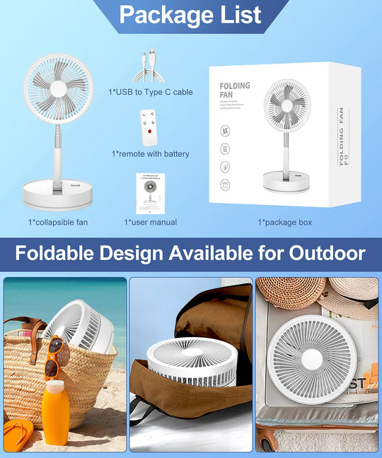 Wireless Folding Desk Fan